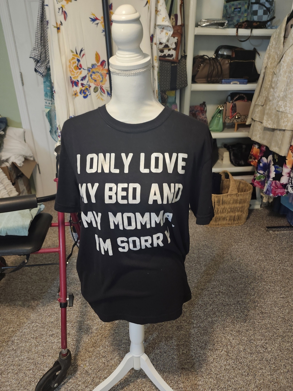 George Black Graphic Tee with White Text